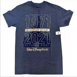 NWT Disney 50th Anniversary October 1st 2021 Day Of Passholder T-Shirt Tee